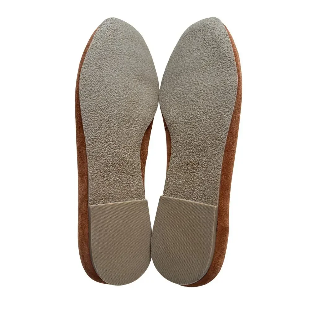 Jack Rogers Kenlyn Brown Suede Ballet Flat Size 9.5 NEW NWOT